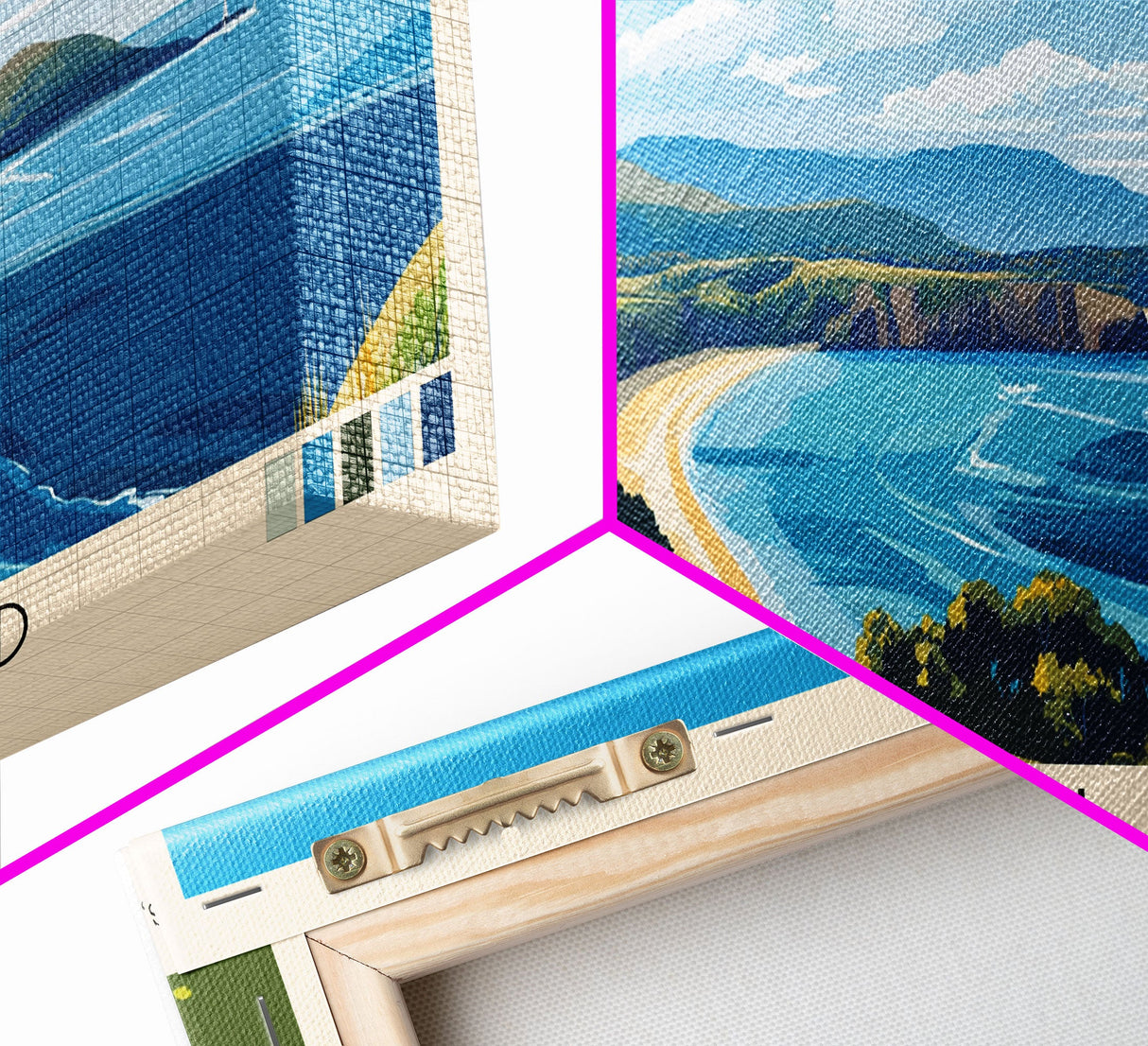 Bruny Island, Australia Panoramic Print, Vacation Gift, Australia Wall Art, Beach Painting, Beach Decor, Large Wall Art, Wood Frame Art