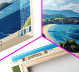 Bruny Island, Australia Panoramic Print, Vacation Gift, Australia Wall Art, Beach Painting, Beach Decor, Large Wall Art, Wood Frame Art