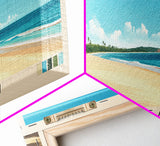 Cable Beach, Australia Panoramic Beach Print, Vacation Gift, Australia Wall Art, Framed Canvas Print, Framed Beach Painting