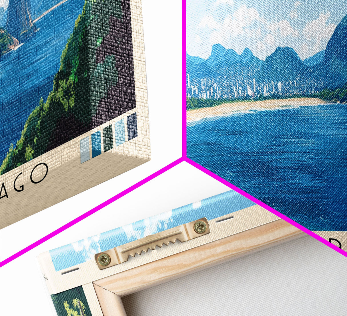 Cairu Archipelago, Brazil Panoramic Print, Vacation Gift, Brazil Wall Art, Beach Painting, Beach Decor, Large Wall Art, Wood Frame Art