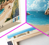 Cala Pregonda, Spain Panoramic Print, Vacation Gift, Spain Wall Art, Beach Painting, Beach Decor, Beach Or Lakehouse Art