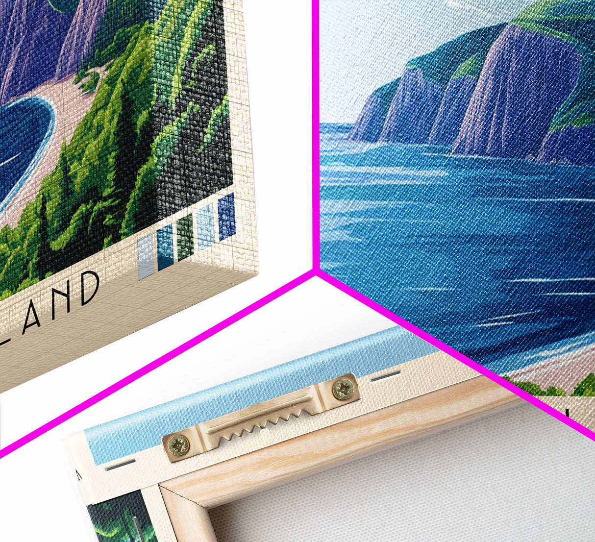 Cape Breton Island, Canada Panoramic Beach Print, Vacation Gift, Canada Wall Art, Framed Canvas Print, Framed Beach Painting