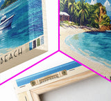 Cast Away Island Beach, Fiji Panoramic Print, Vacation Gift, Fiji Wall Art, Beach Painting, Beach Decor, Beach Or Lakehouse Art