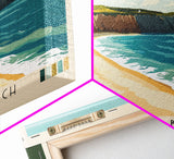 Cavendish Beach, Canada Panoramic Beach Print, Vacation Gift, Canada Wall Art, Framed Canvas Print, Framed Beach Painting