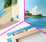 Cayo Paraiso, Dominican Republic Panoramic Beach Print, Vacation Gift, Dominican Republic Wall Art, Beach Painting, Beach Decor, Beach Painting