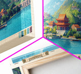 Changdao, China Panoramic Print, Vacation Gift, China Wall Art, Vacation Wall Art, Vacatation Memories, Beach Decor, Beach Or Lakehouse Art