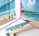 Chill Island Beach, Bahamas Panoramic Beach Print, Vacation Gift, Bahamas Wall Art, Beach Painting, Beach Decor, Beach Painting