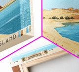 Dakhla dragon island, Morocco Panoramic Print, Vacation Gift, Morocco Wall Art, Beach Painting, Beach Decor, Beach Or Lakehouse Art