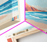 Dalia Beach, Morocco Panoramic Beach Print, Vacation Gift, Morocco Wall Art, Beach Painting, Beach Decor, Beach Painting