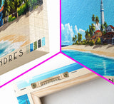 Island of San Andres, Colombia Panoramic Print, Vacation Gift, Colombia Wall Art, Vacation Wall Art, Vacatation Memories, Beach Decor, Beach Or Lakehouse Art