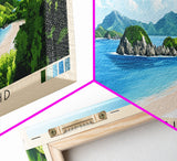 Kanawa Island, Indonesia Panoramic Beach Print, Vacation Gift, Indonesia Wall Art, Beach Painting, Beach Decor, Beach Painting