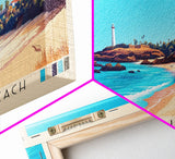 Kanyakumari Beach, India Panoramic Beach Print, Vacation Gift, India Wall Art, Framed Canvas Print, Framed Beach Painting