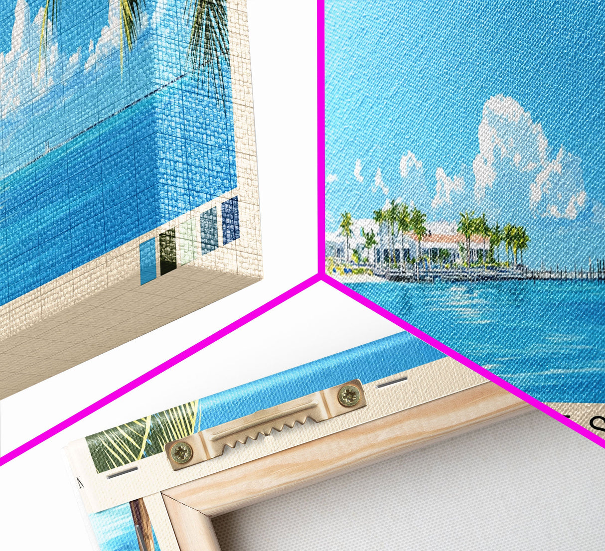 Key West, Florida Panoramic Print, Vacation Gift, Florida Wall Art, Beach Painting, Beach Decor, Beach Or Lakehouse Art