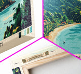 Koh Phangan, Thailand Panoramic Print, Vacation Gift, Thailand Wall Art, Vacation Wall Art, Vacatation Memories, Beach Decor, Beach Or Lakehouse Art