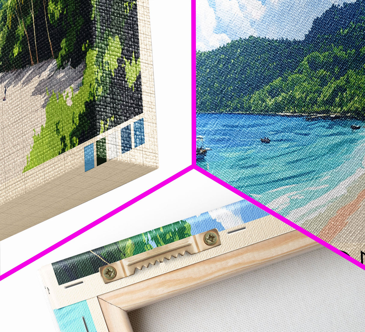 Koh Rong, Cambodia Panoramic Print, Vacation Gift, Cambodia Wall Art, Beach Painting, Beach Decor, Large Wall Art, Wood Frame Art