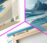 Kommetjie Beach, South Africa Panoramic Beach Print, Vacation Gift, South Africa Wall Art, Framed Canvas Print, Framed Beach Painting