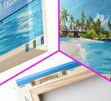 Lily Beach, Maldives Panoramic Print, Vacation Gift, Maldives Wall Art, Vacation Wall Art, Vacatation Memories, Beach Decor, Beach Or Lakehouse Art