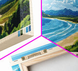 Long Beach, Fiji Panoramic Print, Vacation Gift, Fiji Wall Art, Beach Painting, Beach Decor, Large Wall Art, Wood Frame Art