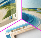 Sable Island, Canada Panoramic Beach Print, Vacation Gift, Canada Wall Art, Framed Canvas Print, Framed Beach Painting