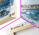 Bondi Beach, Sydney, Australia Watercolor Print, Vacation Gift, Sydney, Australia Wall Art, Beach Painting, Beach Decor, Large Wall Art, Wood Frame Art