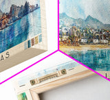 Cabo San Lucas, Mexico Watercolor Print, Vacation Gift, Mexico Wall Art, Beach Painting, Beach Decor, Large Wall Art, Wood Frame Art