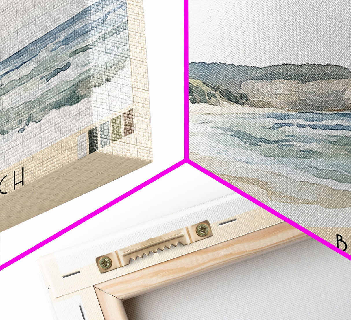 Flaherty Beach, Australia Watercolor Print, Vacation Gift, Australia Wall Art, Beach Painting, Beach Decor, Large Wall Art, Wood Frame Art