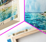 Half Moon Caye, Belize Watercolor Beach Print, Vacation Gift, Belize Wall Art, Beach Painting, Beach Decor, Beach Painting