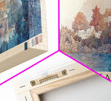 Ithaca, Greece Watercolor Print, Vacation Gift, Greece Wall Art, Beach Painting, Beach Decor, Large Wall Art, Wood Frame Art