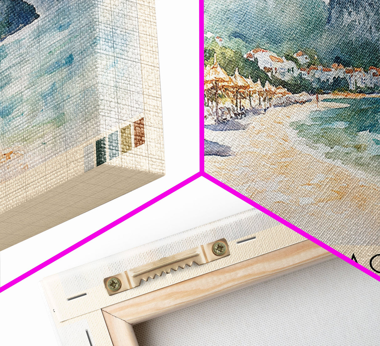 Jaz Beach, Montenegro Watercolor Beach Print, Vacation Gift, Montenegro Wall Art, Beach Painting, Beach Decor, Beach Painting