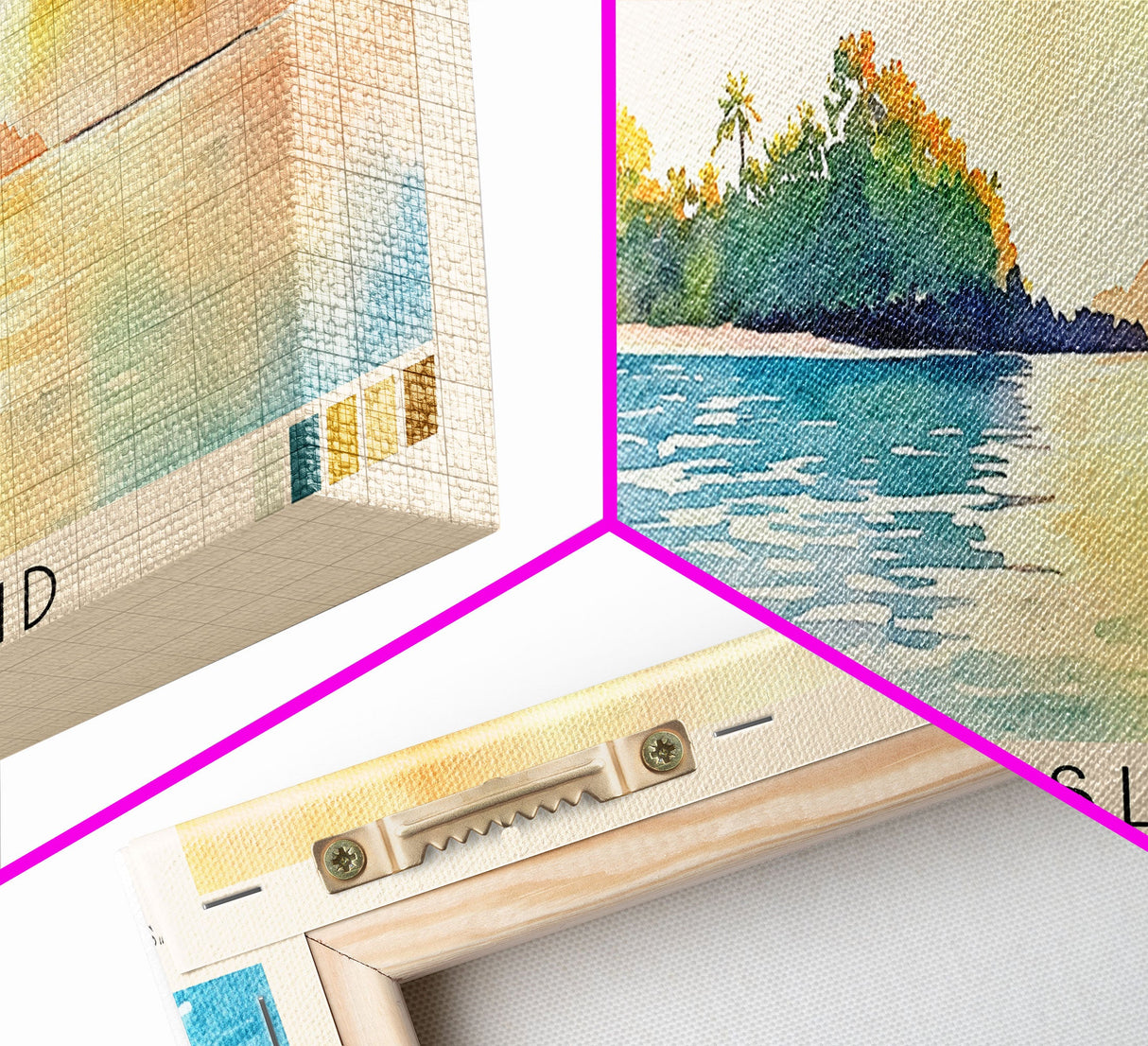 Kanawa Island, Indonesia Watercolor Print, Vacation Gift, Indonesia Wall Art, Beach Painting, Beach Decor, Large Wall Art, Wood Frame Art