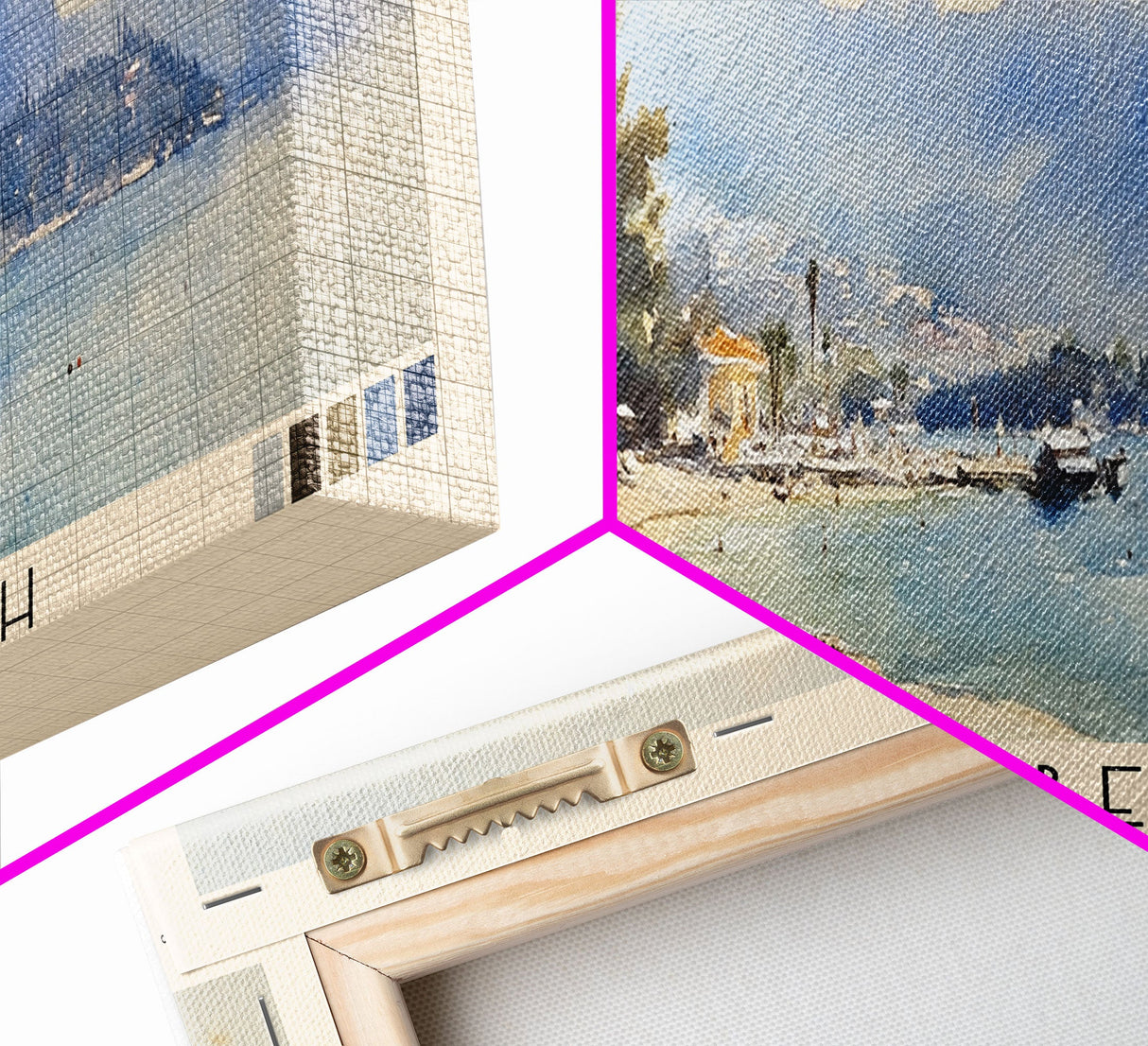 Karasu Beach, Turkey Watercolor Print, Vacation Gift, Turkey Wall Art, Beach Painting, Beach Decor, Large Wall Art, Wood Frame Art