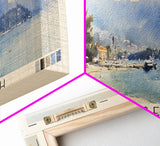 Karasu Beach, Turkey Watercolor Print, Vacation Gift, Turkey Wall Art, Beach Painting, Beach Decor, Large Wall Art, Wood Frame Art