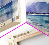 Kogal Bay Beach, South Africa Watercolor Print, Vacation Gift, South Africa Wall Art, Beach Painting, Beach Decor, Large Wall Art, Wood Frame Art