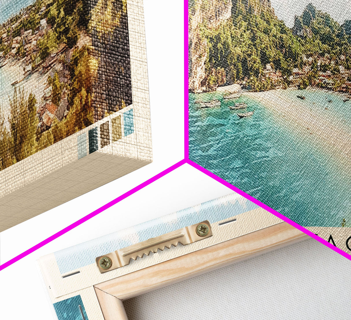 Koh Tao, Thailand Watercolor Print, Vacation Gift, Thailand Wall Art, Beach Painting, Beach Decor, Large Wall Art, Wood Frame Art