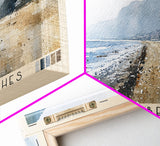 Konyaaltı Beaches, Turkey Watercolor Beach Print, Vacation Gift, Turkey Wall Art, Beach Painting, Beach Decor, Beach Painting