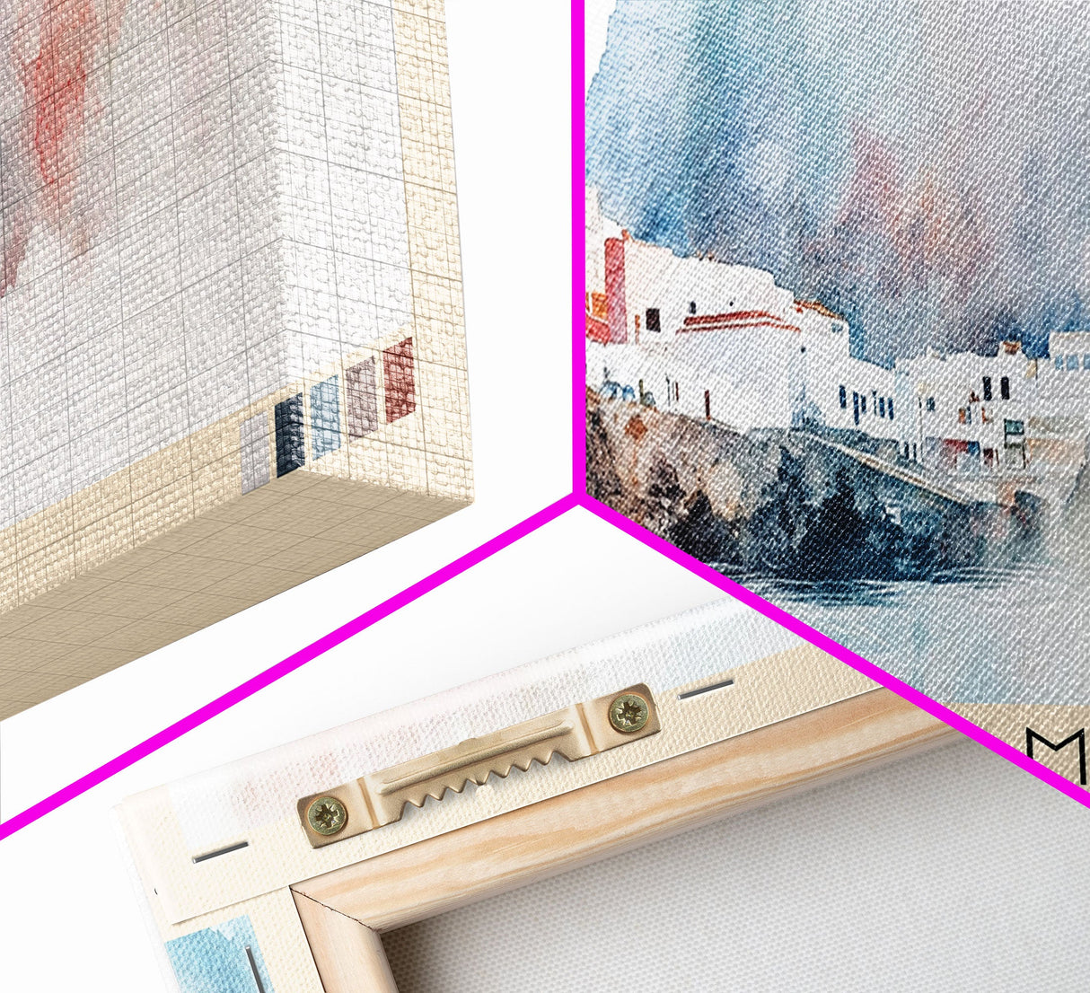 La Palma, Spain Watercolor Print, Vacation Gift, Spain Wall Art, Beach Painting, Beach Decor, Large Wall Art, Wood Frame Art