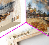 Lagoon Beach, Cambodia Watercolor Print, Vacation Gift, Cambodia Wall Art, Beach Painting, Beach Decor, Large Wall Art, Wood Frame Art