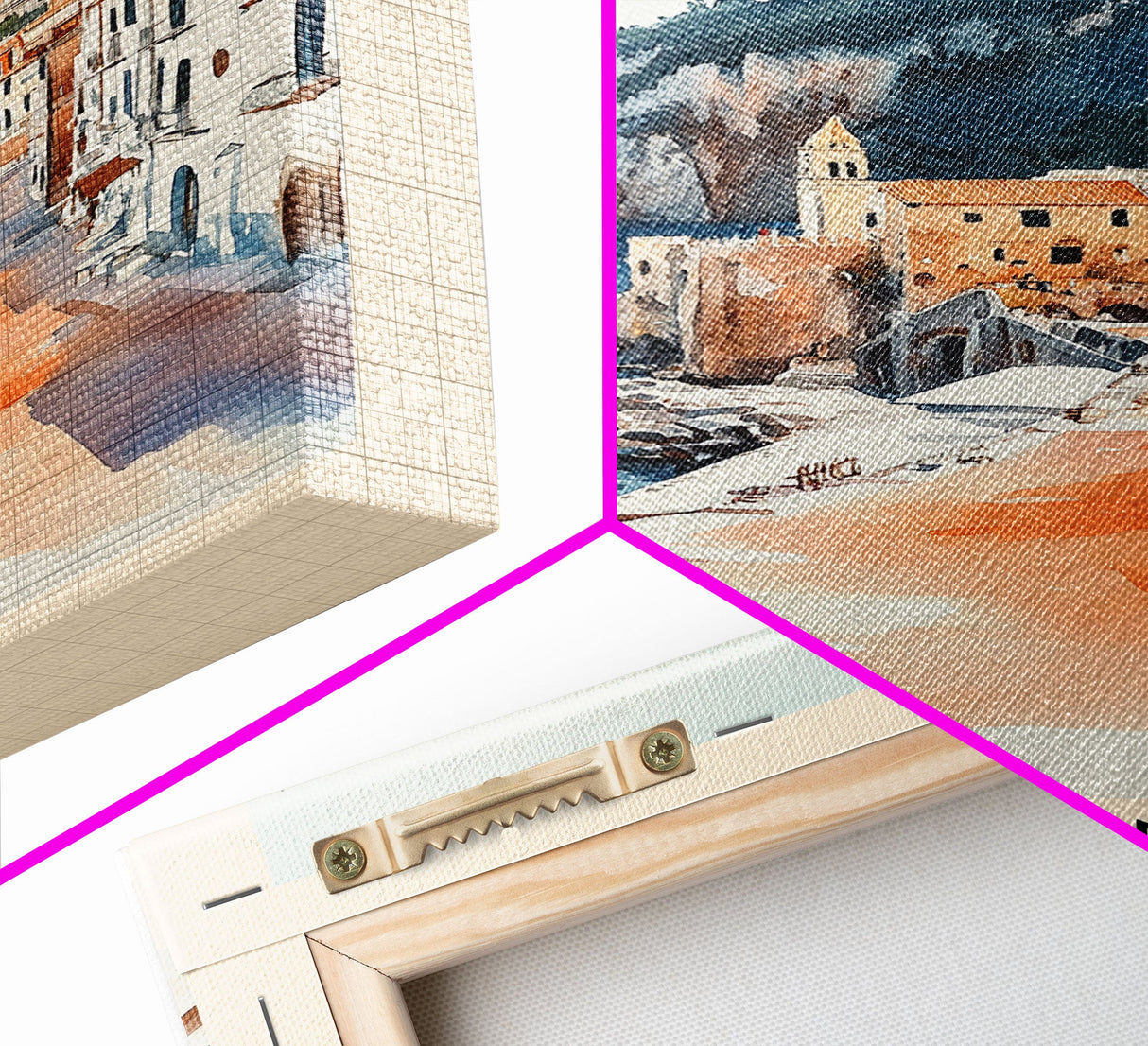 Atrani, Italy Watercolor Beach Print, Vacation Gift, Italy Wall Art, Beach Painting, Beach Decor, Beach Painting