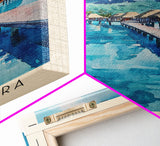 Bora Bora, France Watercolor Beach Print, Vacation Gift, France Wall Art, Framed Canvas Print, Framed Beach Painting