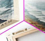 Canggu Beach, Indonesia Watercolor Print, Vacation Gift, Indonesia Wall Art, Beach Painting, Beach Decor, Large Wall Art, Wood Frame Art