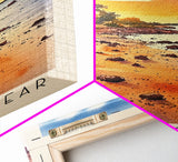 Cape Maclear, Malawi Watercolor Print, Vacation Gift, Malawi Wall Art, Beach Painting, Beach Decor, Large Wall Art, Wood Frame Art
