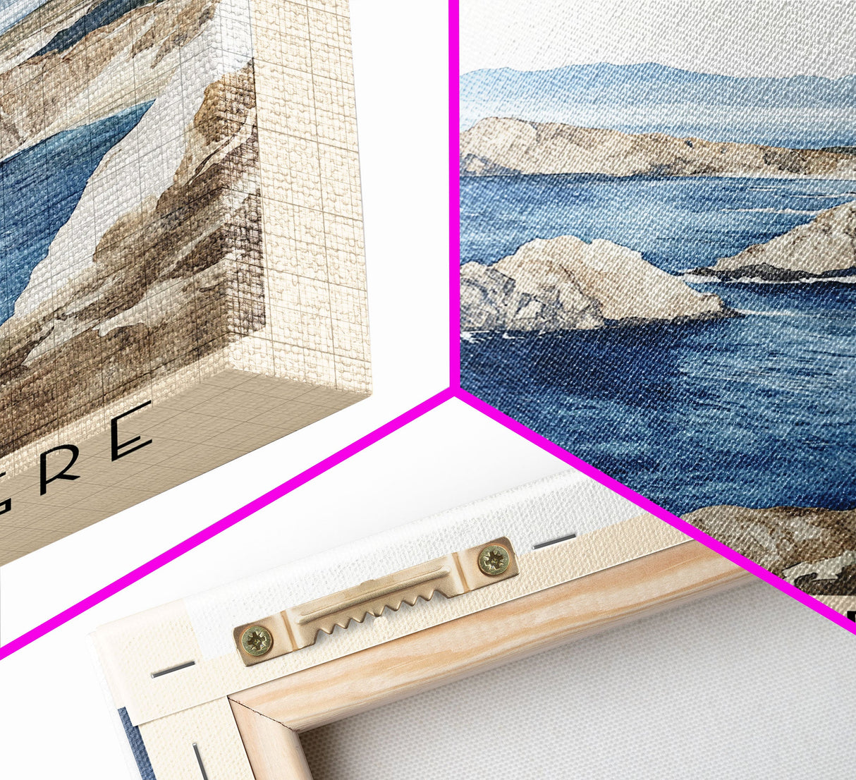 Costalegre, Mexico Watercolor Print, Vacation Gift, Mexico Wall Art, Beach Painting, Beach Decor, Large Wall Art, Wood Frame Art
