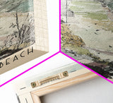 Hatenohama Beach, Japan Watercolor Print, Vacation Gift, Japan Wall Art, Beach Painting, Beach Decor, Large Wall Art, Wood Frame Art