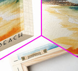 Honeymoon Beach, Fiji Watercolor Print, Vacation Gift, Fiji Wall Art, Beach Painting, Beach Decor, Large Wall Art, Wood Frame Art