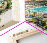 Hurghada, Egypt Watercolor Beach Print, Vacation Gift, Egypt Wall Art, Beach Painting, Beach Decor, Beach Painting