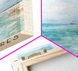 Isla Mujeres, Mexico Watercolor Beach Print, Vacation Gift, Mexico Wall Art, Beach Painting, Beach Decor, Beach Painting