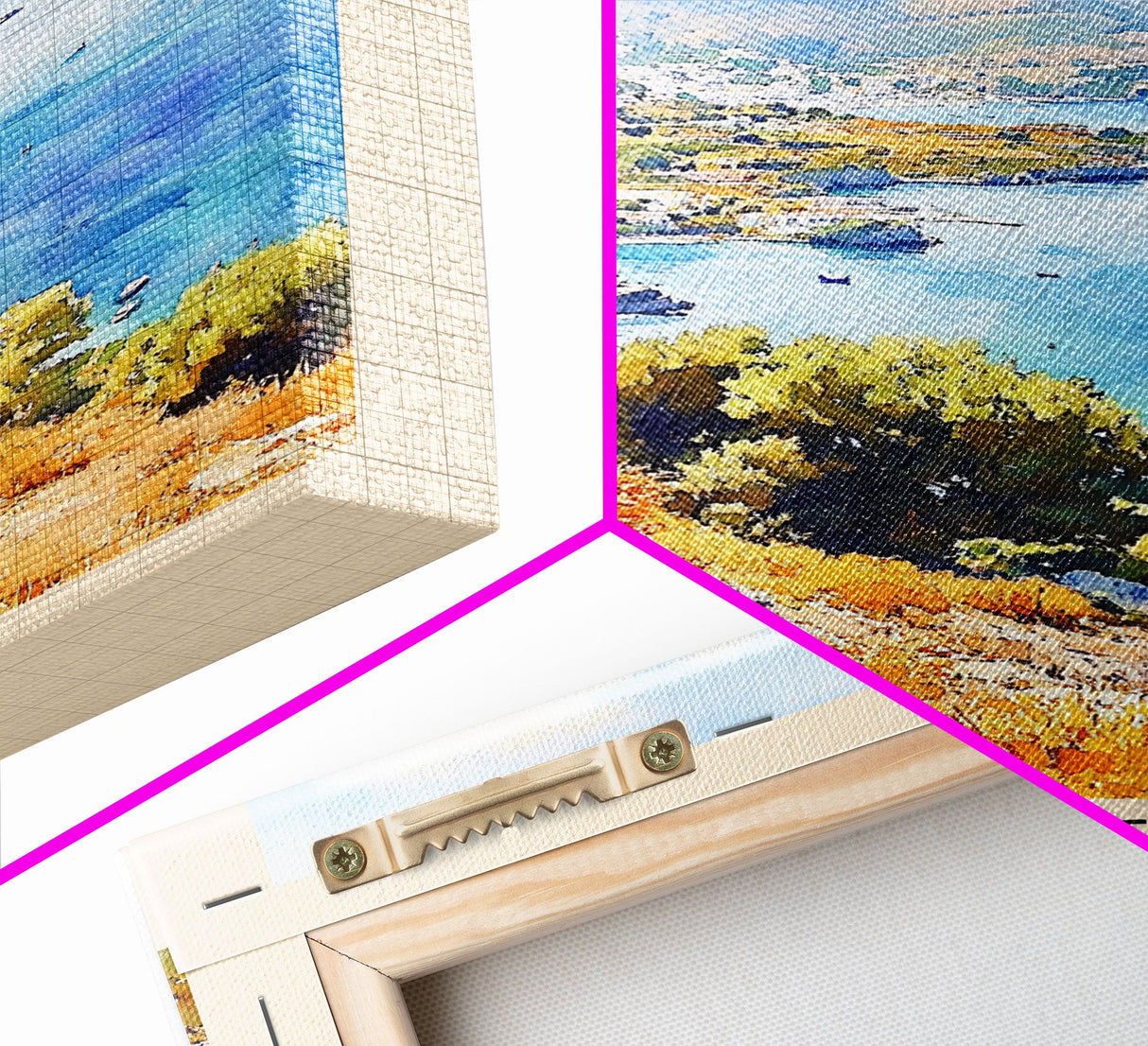 Ithaca, Greece Watercolor Print, Vacation Gift, Greece Wall Art, Beach Painting, Beach Decor, Large Wall Art, Wood Frame Art