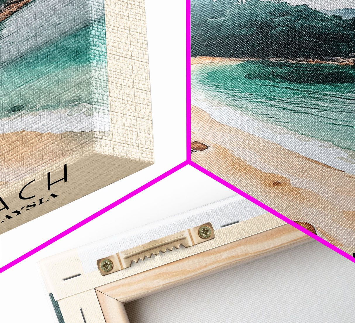 Juara Beach, Tioman Island, Malaysia Watercolor Print, Vacation Gift, Tioman Island, Malaysia Wall Art, Beach Painting, Beach Decor, Large Wall Art, Wood Frame Art