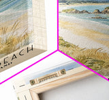 Kaiteriteri Beach, Nelson, New Zealand Watercolor Print, Vacation Gift, Nelson, New Zealand Wall Art, Beach Painting, Beach Decor, Large Wall Art, Wood Frame Art