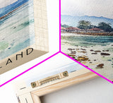 Kanawa Island, Indonesia Watercolor Print, Vacation Gift, Indonesia Wall Art, Beach Painting, Beach Decor, Large Wall Art, Wood Frame Art